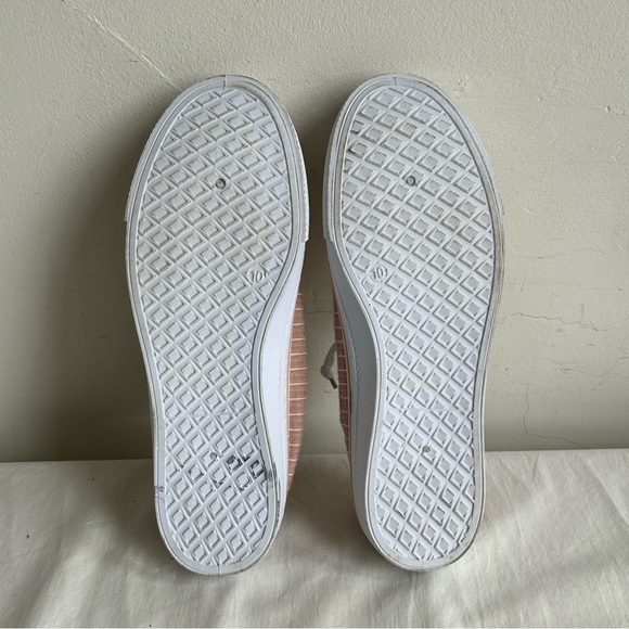 Maurices Slip on Lace up Canvas Stripe Sneakers Size 10 - Picture 8 of 10
